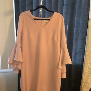Bell Sleeve Light Pink Dress